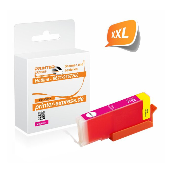 Druckerpatrone mit Chip ersetzt Canon CLI-551M, CLI551 magenta
