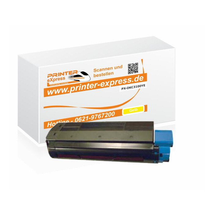 Toner ersetzt Oki C3100, C3200, C5100 XL für Oki Drucker gelb