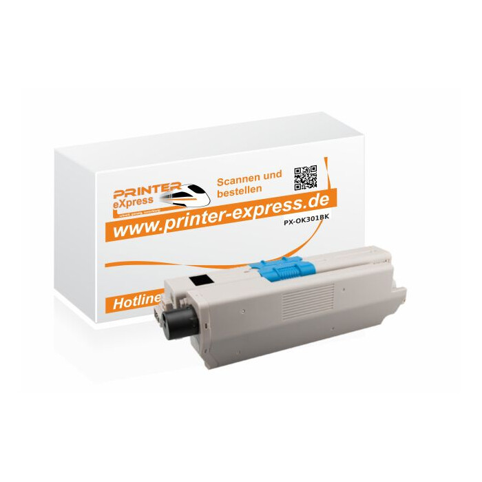 Toner alternativ zu Oki 44973536 XL für Oki C301, C321 Drucker schwarz