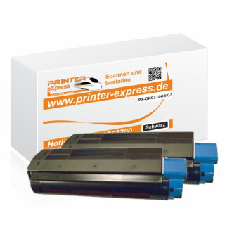 Toner 2er Set ersetzt Oki C3100, C3200, C5100 XL für...