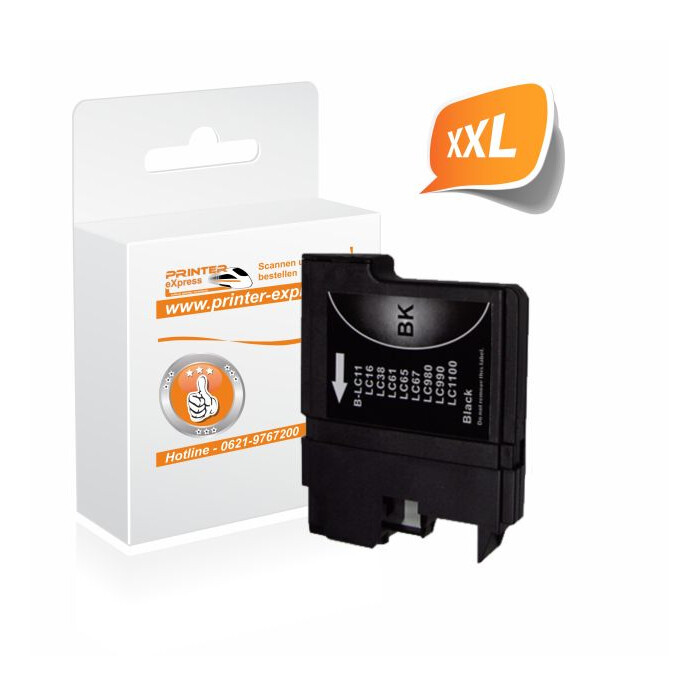 Printer-Express Druckerpatrone ersetzt Brother LC-980BK, LC-1100BK schwarz