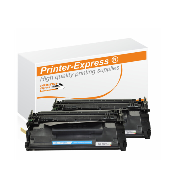 Toner 2er Set alternativ zu HP CF287A, CF287 A, 87A für HP Drucker Schwarz