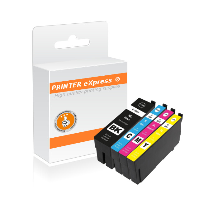 Druckerpatronen 4er Set ersetzt Epson 35, 35XL