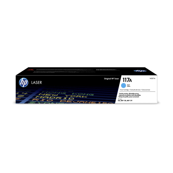 HP Toner W2071A, 117A cyan