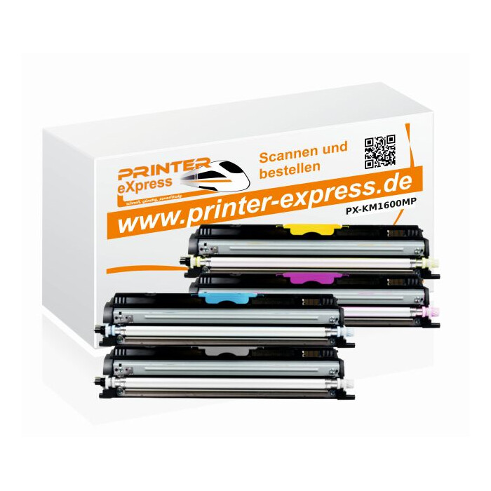 Toner Multipack alternativ zu Konica Minolta 1600W 4 Tonerkartuschen für Minolta Drucker