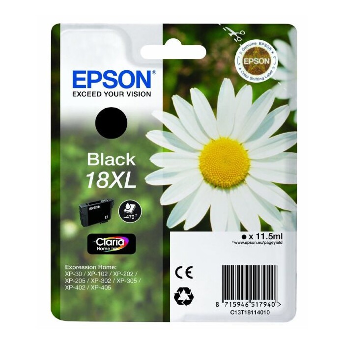 Epson Druckerpatrone T1811 XL Schwarz