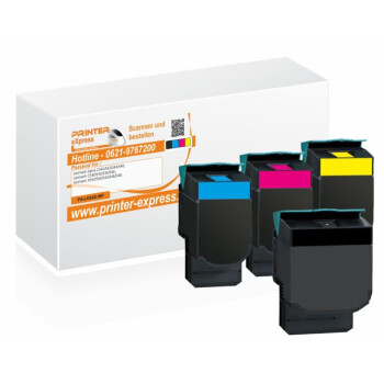 Toner 4er Set alternativ zu Lexmark C540H2KG, C540H2CG,...
