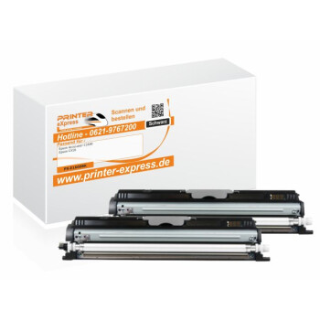 Toner 2er Set ersetzt Epson C13S050557, 0557 für...