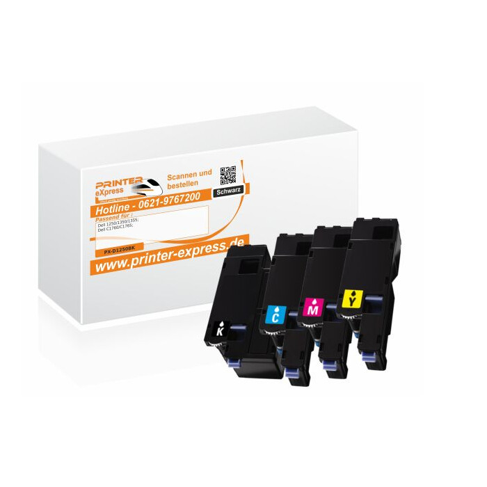 Toner 4er Set alternativ zu Dell 593-11140, 593-11141, 593-11142, 593-11143  XL für Dell Drucker