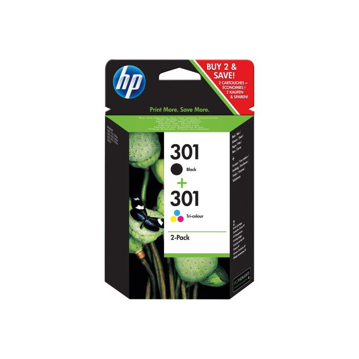 HP 301 2er Pack  J3M81AE black und color
