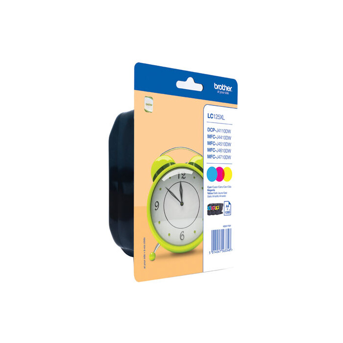 Brother Value Pack C, M, Y LC125XLRBWBPDR, LC-125 3 Tintenpatronen