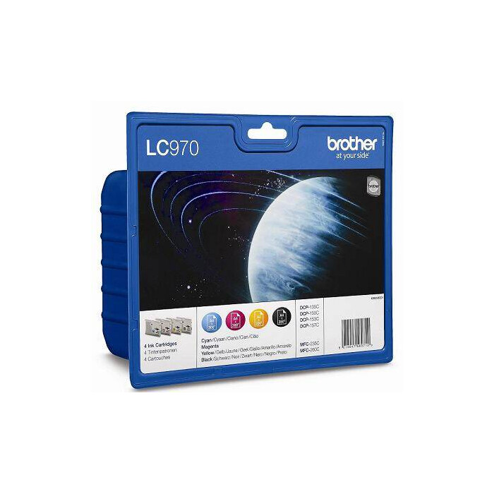 Brother Value Pack LC-970, LC970  Multi Pack, 4 Tintenpatronen