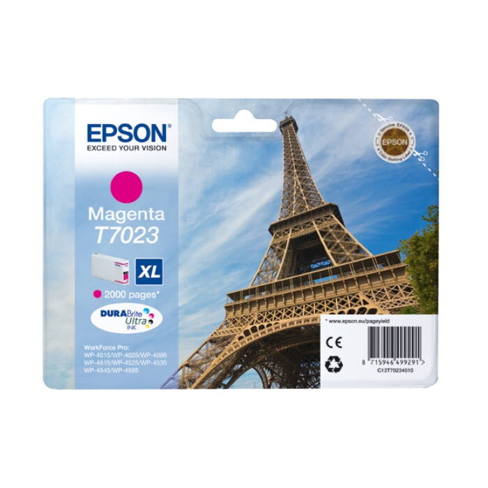 Epson Tintenpatrone magenta C13T70234010, T7023 XL 2000 Seiten